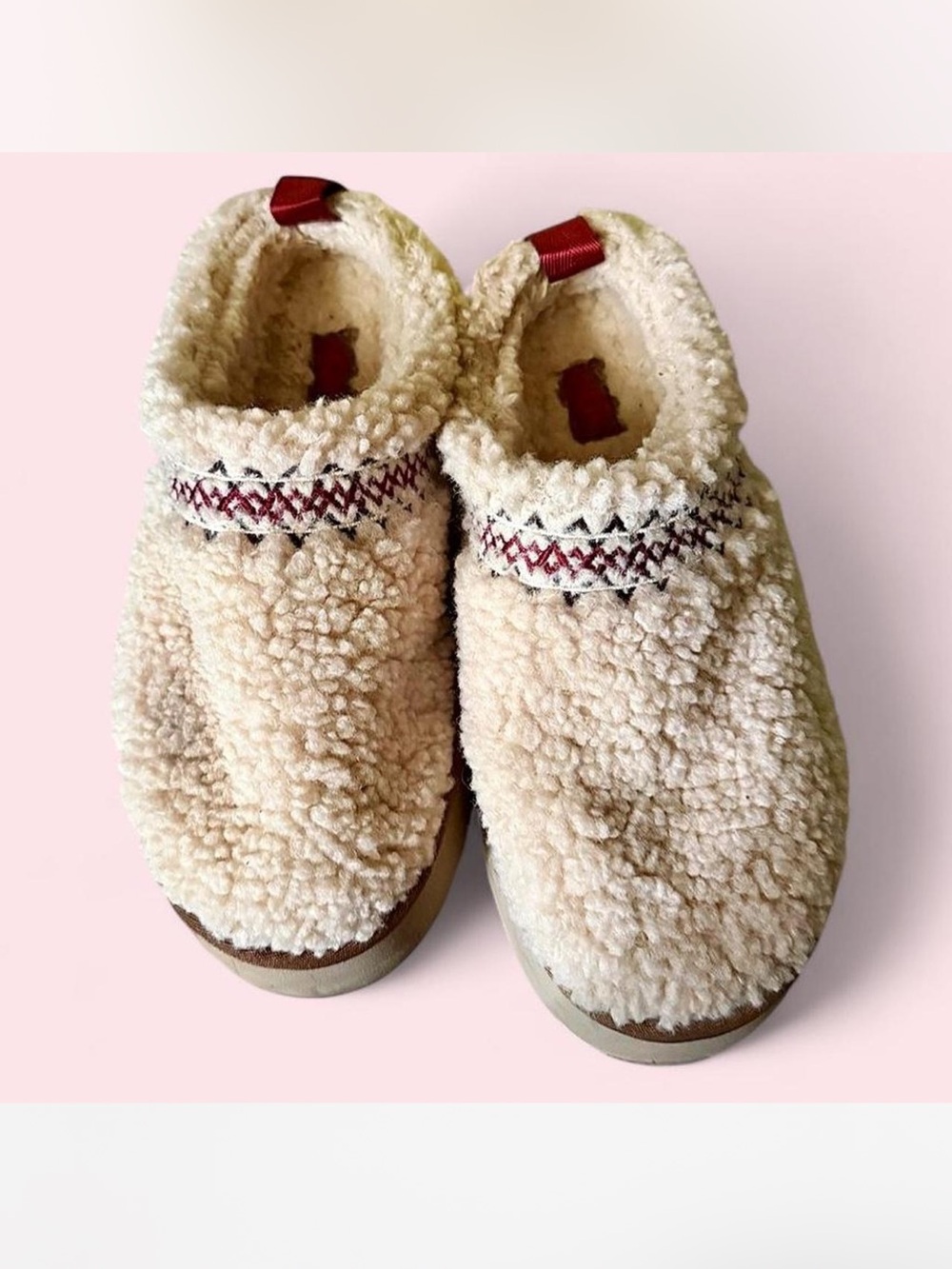 UGG Tazz Sherpa Platform Slippers